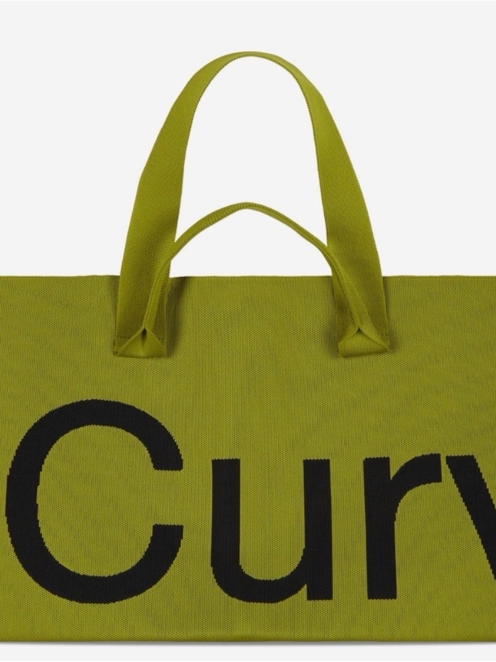 Curves Knit Tote (Lemongrass)
